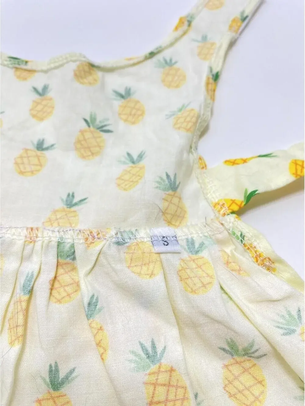 Yellow Ribbon Cute Fruit Pineapple Dog Dress Small Brand New